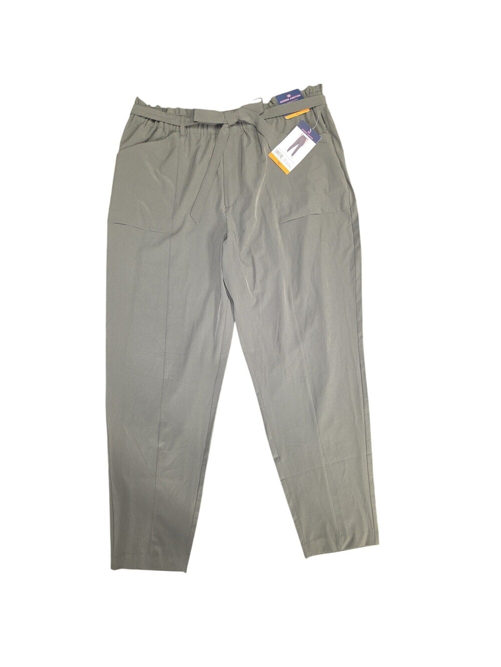 Modern Ambition Burnt Olive Tie Waist Technical Pants Women Size XXL NWT